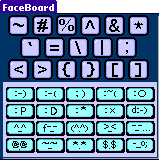 Faceboard extended keyboard screen
