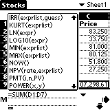 Some of QuickSheet's formulas